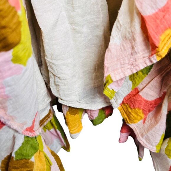 Anthropologie THML Medium Ruffle Crochet Tank Midi Dress Flowy Multicolor Boho - Picture 6 of 10